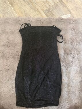 Black Sparkle Bodycon Dress - Women